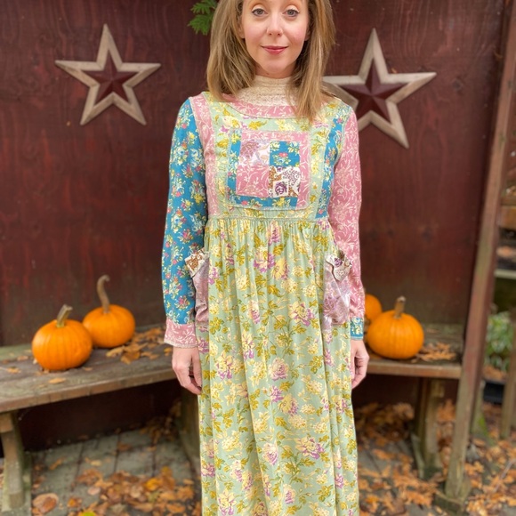 April Cornell Cottagecore Patchwork Dress - Picture 5 of 6